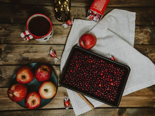 Christmas food and snacks on the table