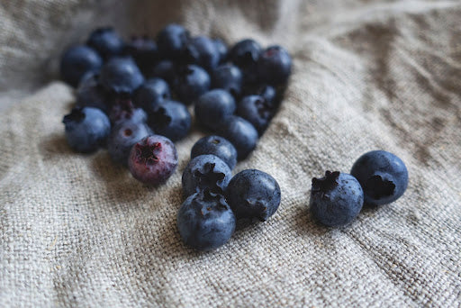 Pile of blueberries